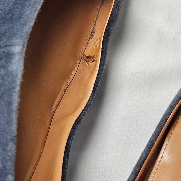 🆓 FREE J. Crew Factory Gray Blue Lily Suede Covered-Heel Flats sz 7.5 Basic 🆓 - Picture 10 of 12